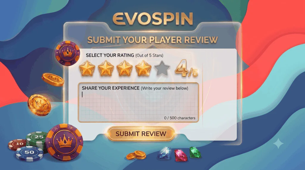 Hoe je een geverifieerde spelersreview indient bij Evospin